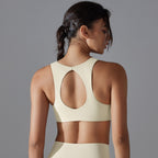 Soutien-gorge de yoga mode de couleur unie pour femme