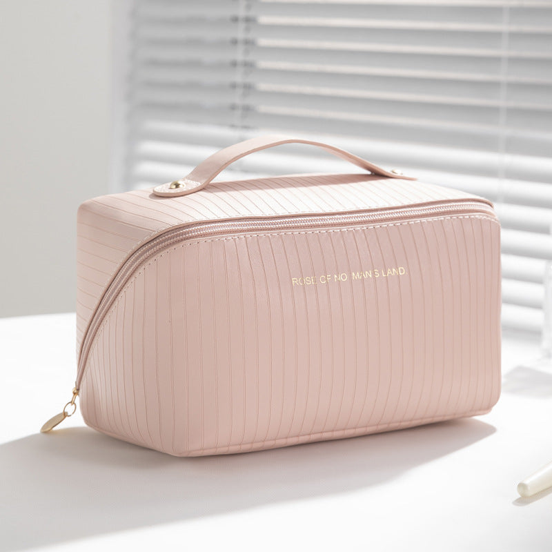 Trousse de Maquillage Verticale pour Femmes Grande Capacité et Portable