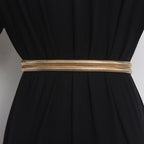 Ceinture femme ornement métallique extensible