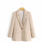 Blazer cintré, drapé, à boutons, qui s'accorde avec tout