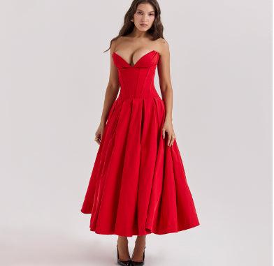 Nouvelle robe bustier tendance pour femmes