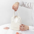 Pochette à Maquillage Cœur Girly en Coquille d'Œuf Imperméable pour Produits de Soin, Grande Capacité