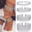 Collier ras du cou entièrement en cristal strass pour femmes, bijoux de mariage, ras de cou pour femmes