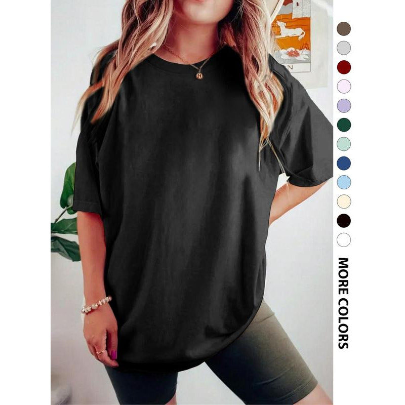 T-shirt ras du cou à motif cœur croisé pour femme