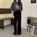 T-shirts femme manches courtes imprimés décontractés style coréen mode Harajuku amples col rond streetwear étudiant polyvalent simple
