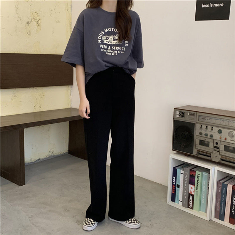 T-shirts femme manches courtes imprimés décontractés style coréen mode Harajuku amples col rond streetwear étudiant polyvalent simple