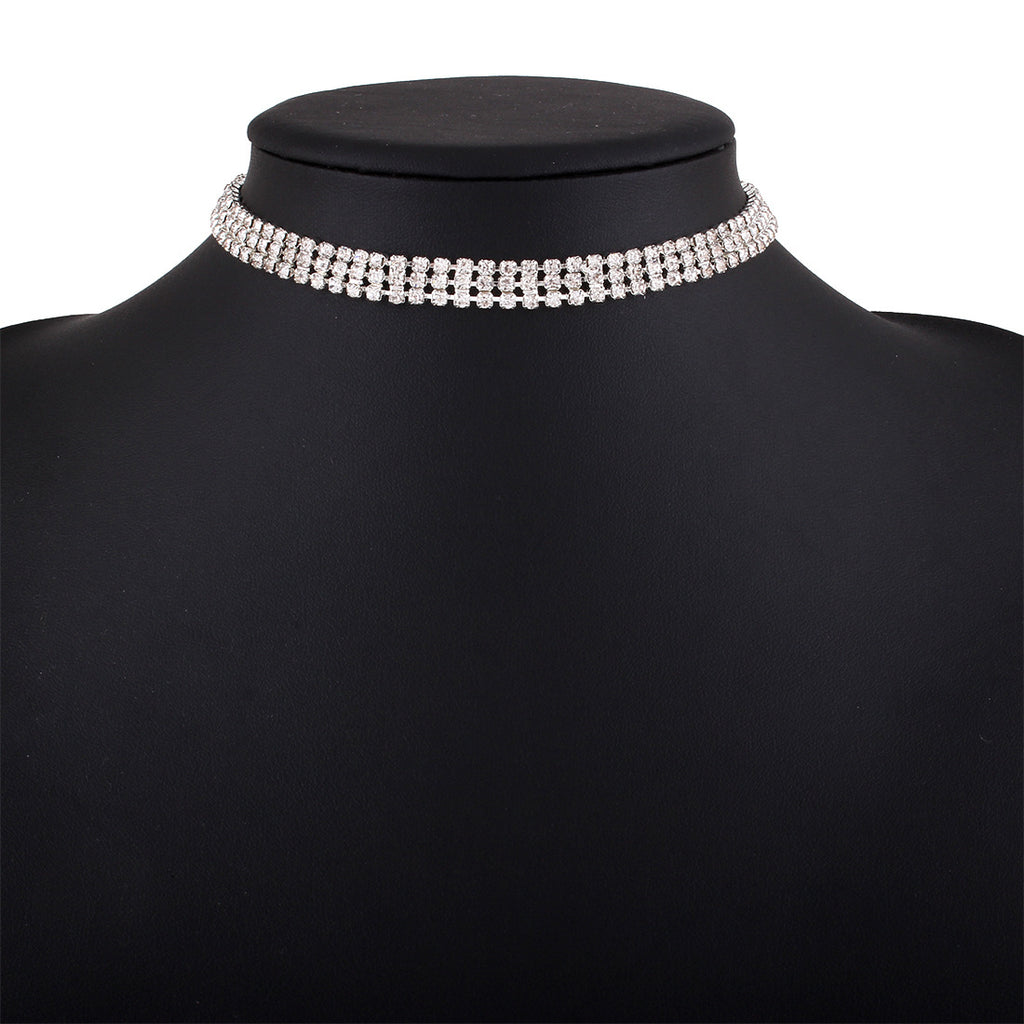 Collier Collier Fille Tendance Collier En Strass Complet Collier En Alliage