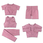 Ensemble de yoga cinq pièces de sport pour femme