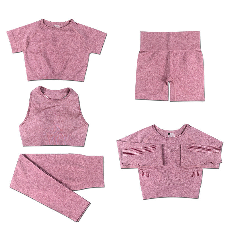 Ensemble de yoga cinq pièces de sport pour femme