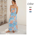Robe à fines bretelles décolletée dos nu pour femme