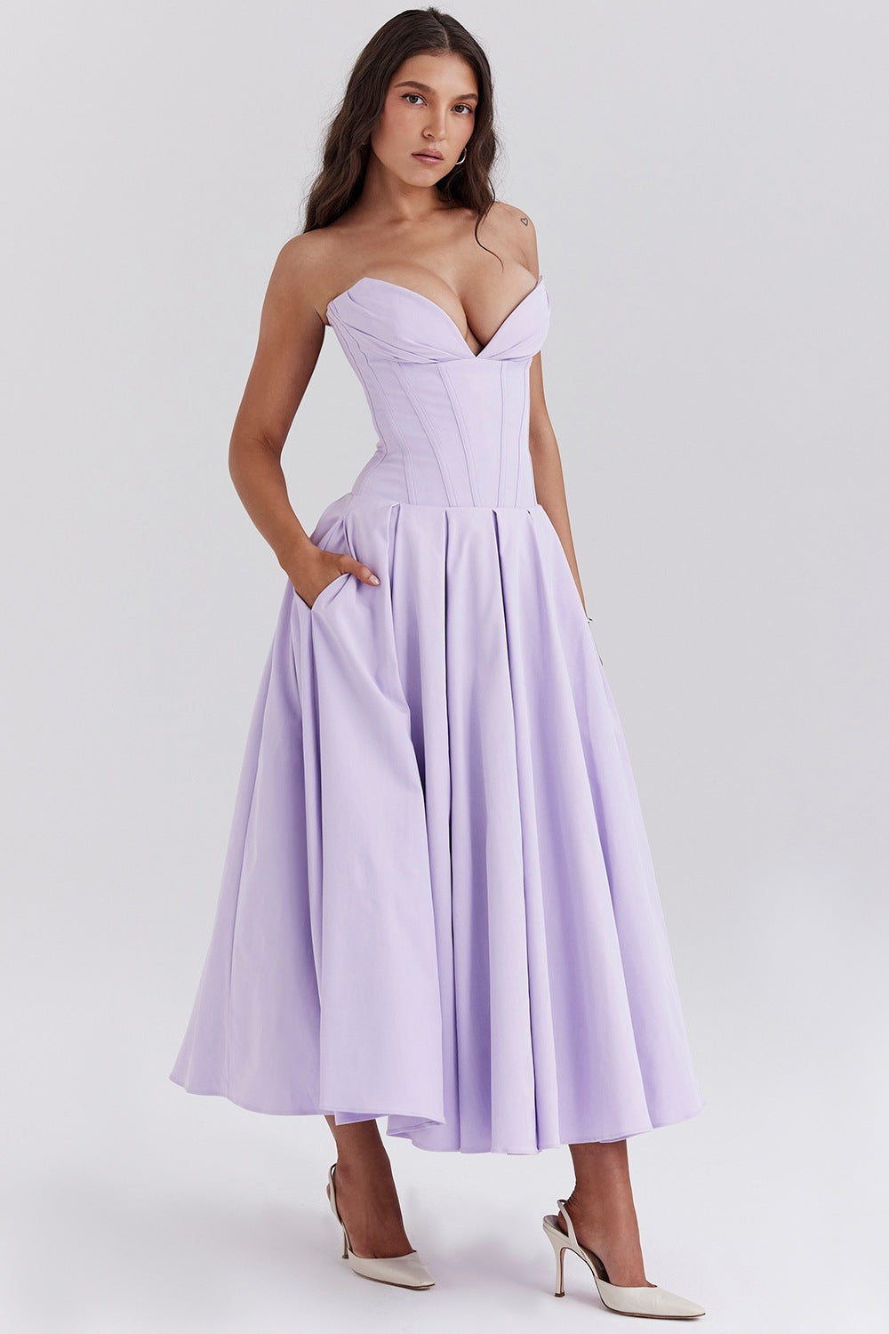 Nouvelle robe bustier tendance pour femmes