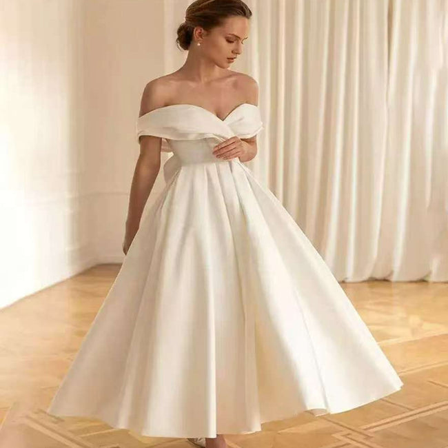 Sunshine Theme Exterior Slimming Temperament Small Trailing Wedding Dress Hover Image