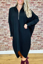 Robe ample en tricot de couleur unie pour femme