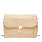 Sac à bandoulière en cuir PU motif pierre pour femmes
