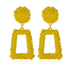 Grandes boucles d'oreilles vintage pour femmes, or, argent, noir, géométriques, style affirmé, pendantes, bijoux de mode