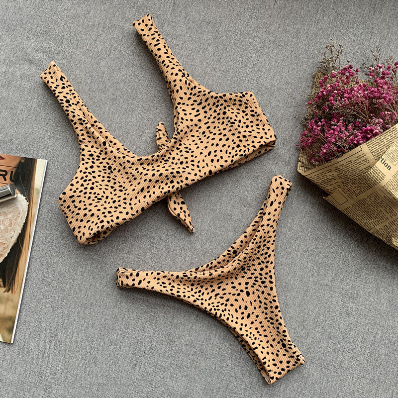 Maillot de bain une pièce léopard dos nu