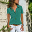 Nouvelle chemise pour femme à revers et manches courtes