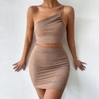 Robe femme avec cordon de serrage, style créateur, coupe ajustée, épaules dénudées