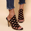 Transparent PVC Crystal Thick Heel Mid-heel Hollow Sandals Women