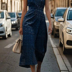 Élégante robe florale sans manches pour femme