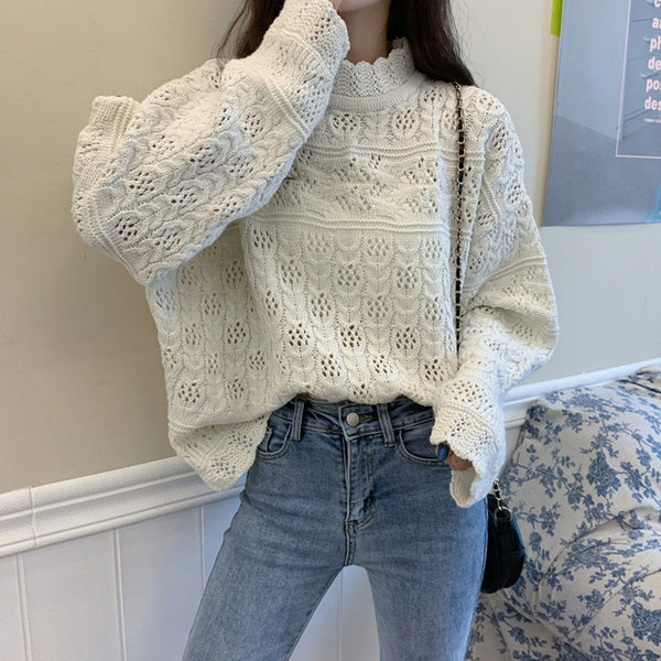 Pull ample tricoté pour femme