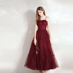 Jupe midi de mariée rouge pour femme