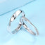 Bagues de couple en argent sterling S925 avec diamants pour hommes et femmes