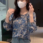 Chemisier en mousseline à imprimé floral pour femme