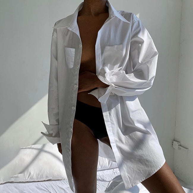 Haut polyvalent simple à poche pour femme Hover Image