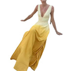 Robe sans manches unie dégradée pour femme