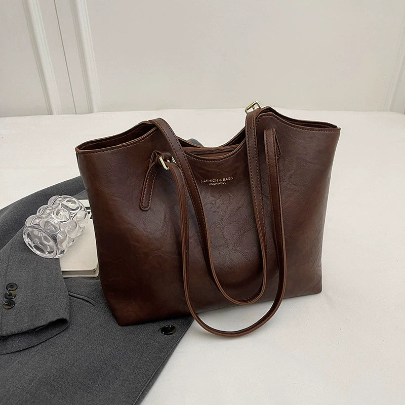 Sac cabas texturé simple et polyvalent pour femme