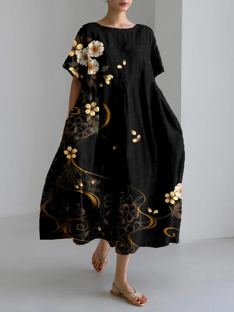 Women's Elegant Casual Printed Short Sleeve Dress