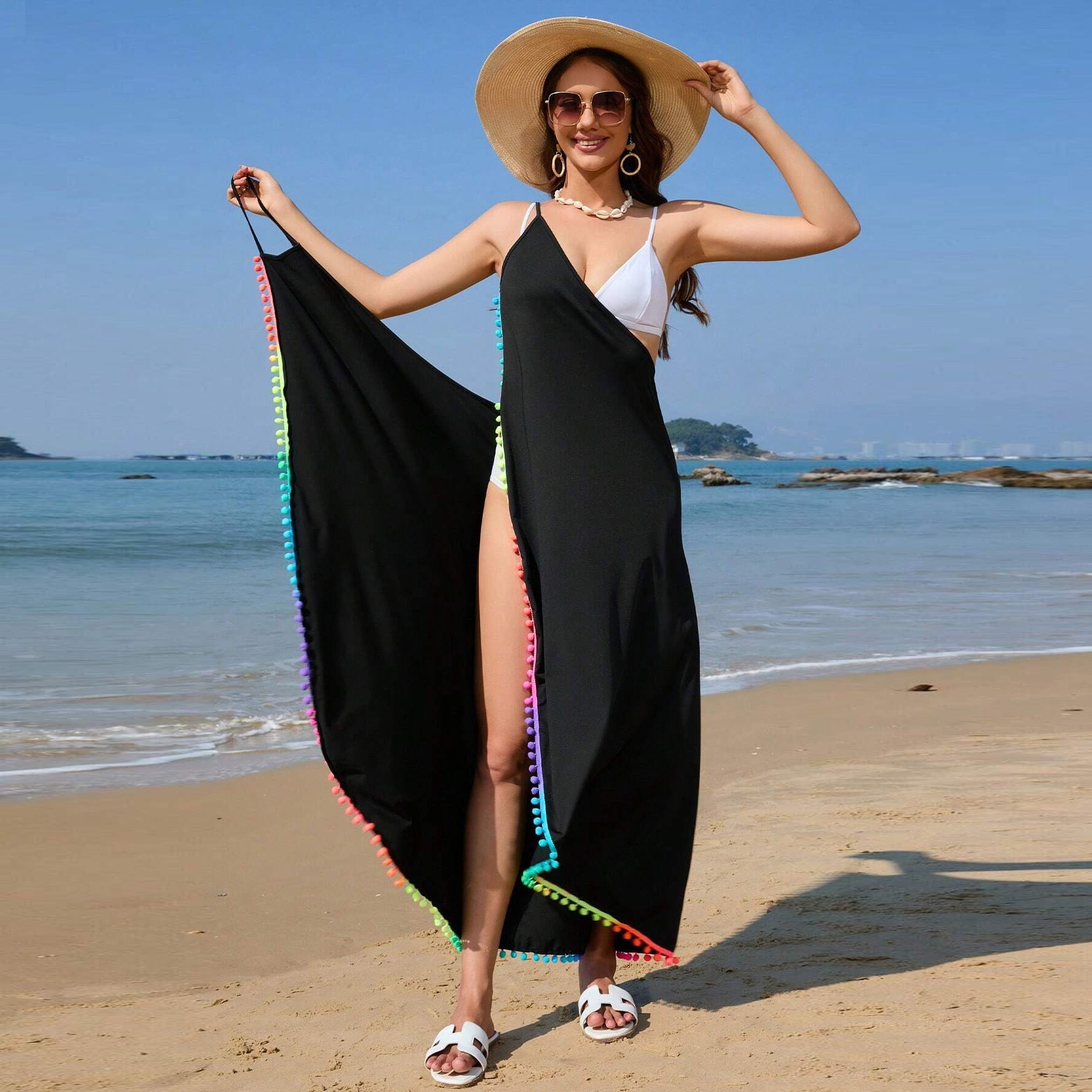 Robe de vacances au bord de la mer pour femme, personnalité mode