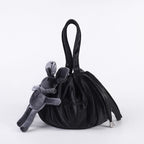 Nouveaux sacs cosmétiques en velours avec oreilles de lapin de dessin animé, trousse de maquillage, sacs cadeaux auto-adhésifs pour Pâques joyeuses pour filles