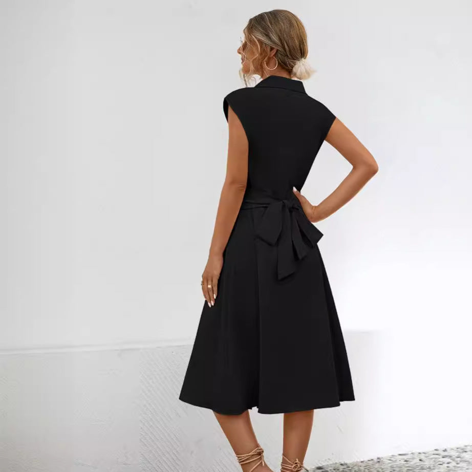 Robe chemise gilet pour femme