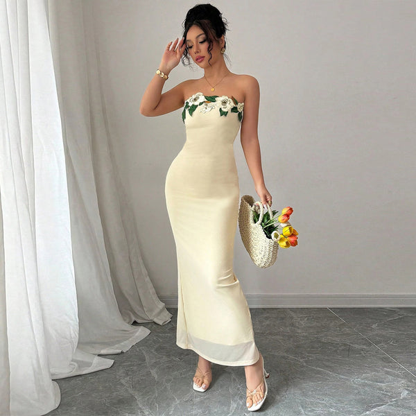 Robe bustier élégante sans dos pour femme