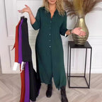 Robe sac latérale unie à poitrine