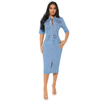 Robe en jean moulante pour femme
