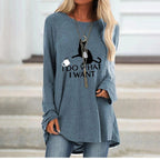 Printed long sweater