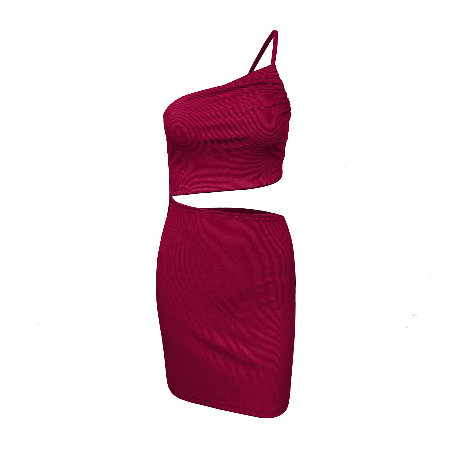 Robe femme avec cordon de serrage, style créateur, coupe ajustée, épaules dénudées