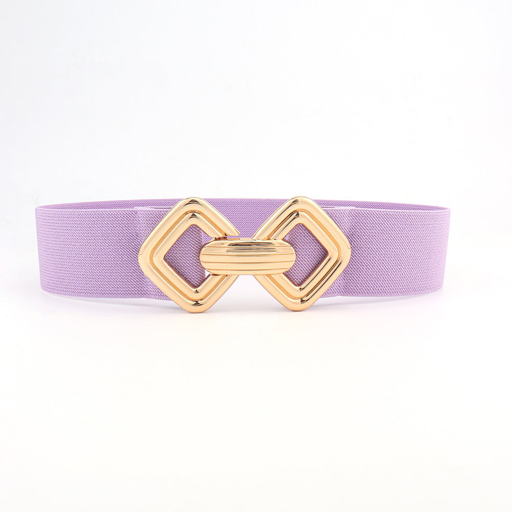 Décoration de joint de taille large pour femme avec ceinture élastique