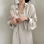 Retro Anti-aging Sling Dress Two-piece Set For Women