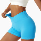 Short de sport moulant et sans coutures pour femme