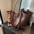 Sac cabas texturé simple et polyvalent pour femme