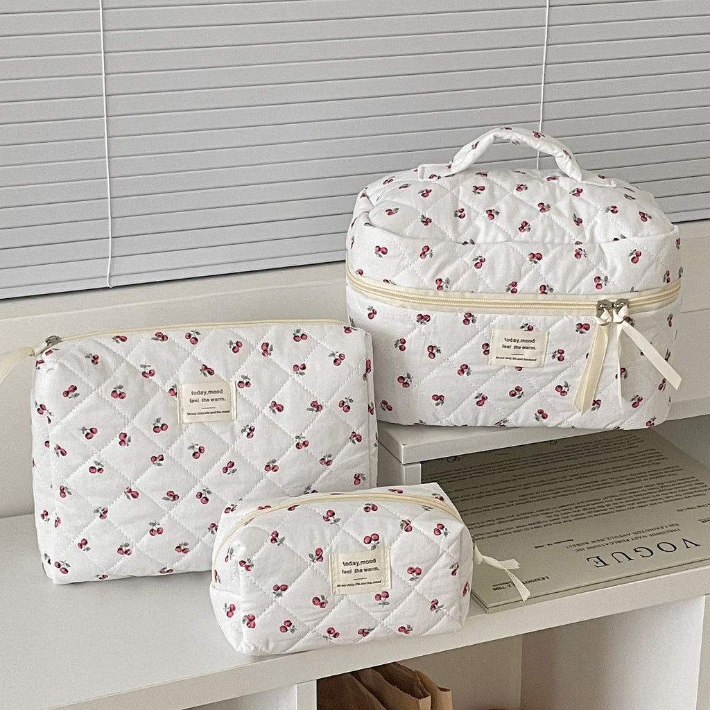 Trousse de maquillage grande capacité à nœud papillon