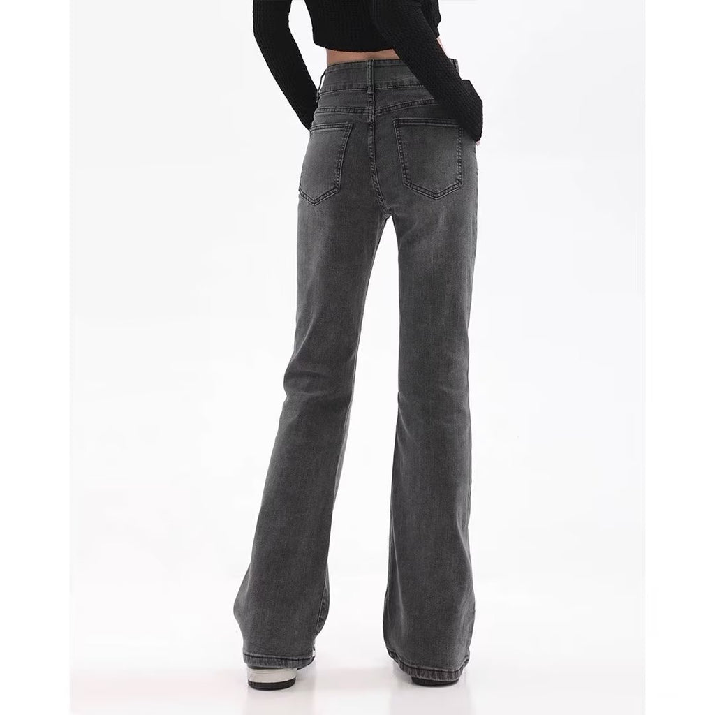Jeans évasés style rétro américain pour femme