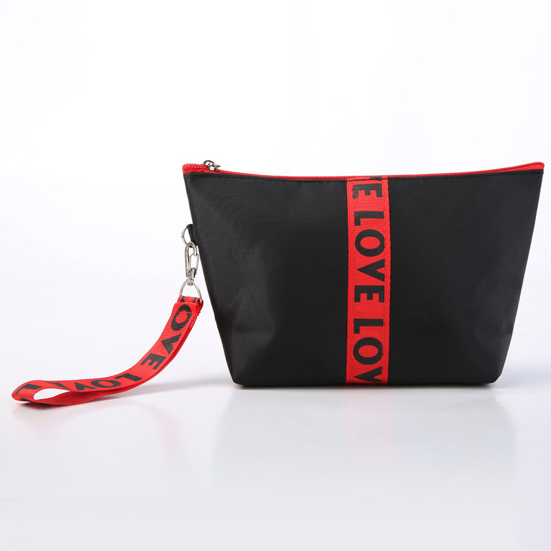 Trousse de maquillage plate en nylon avec angle