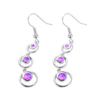Boucles d'oreilles HAIMIS en opale de feu bleue, grande vente, pour femmes, bijoux fantaisie - Cœur, boîte cadeau offerte