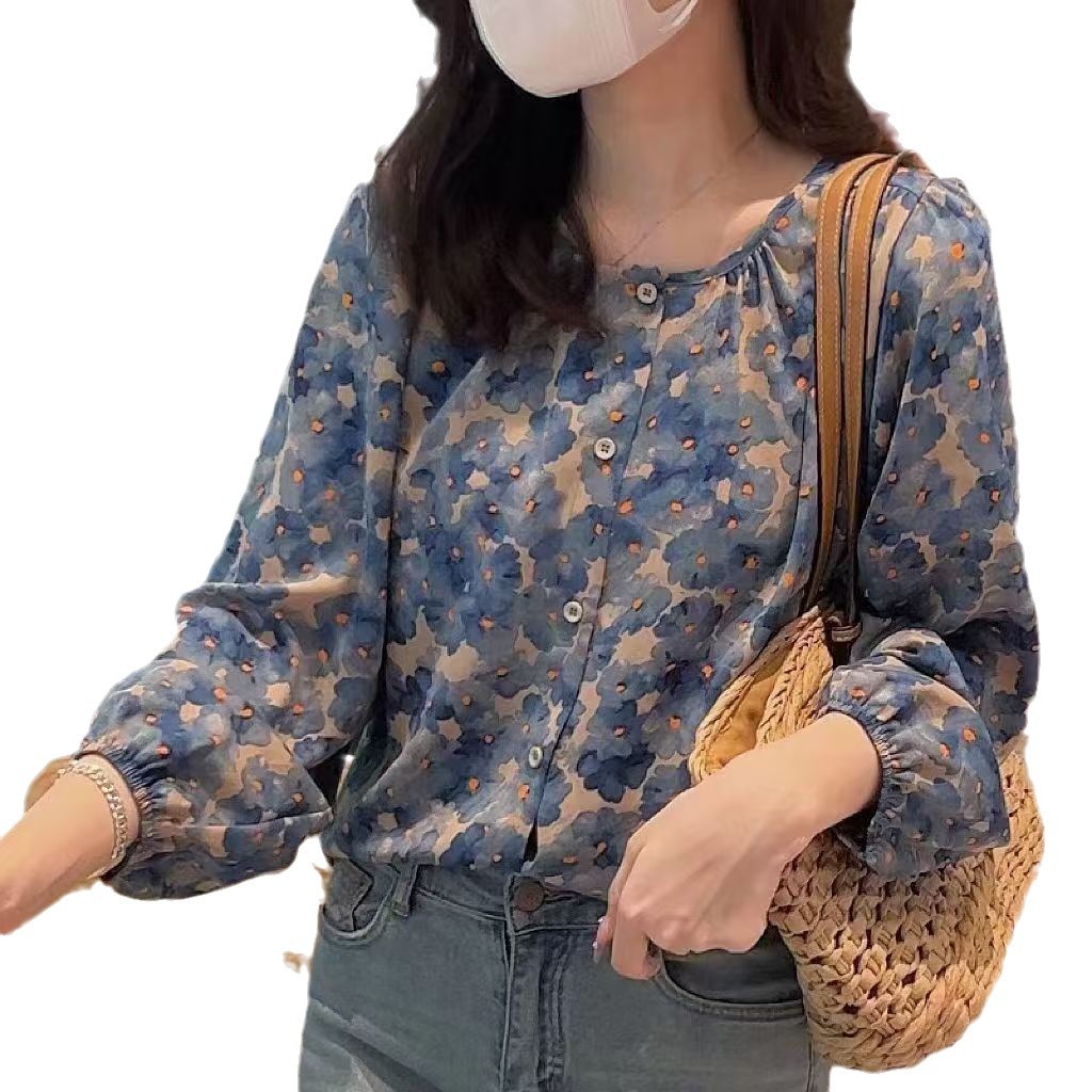 Chemisier en mousseline à imprimé floral pour femme