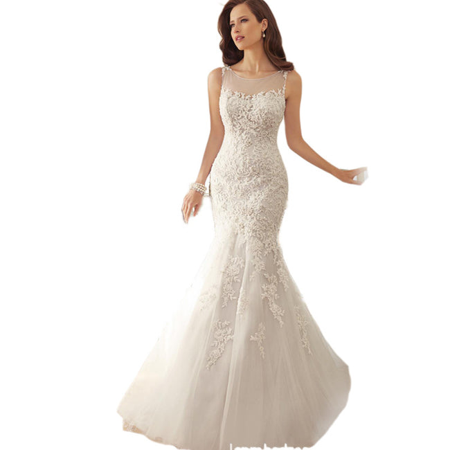 Robe de mariée sexy sirène ajustée Hover Image